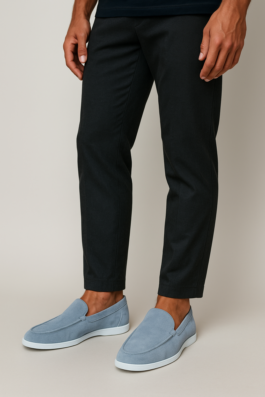 Emil - Stilrene loafers i ruskind-look