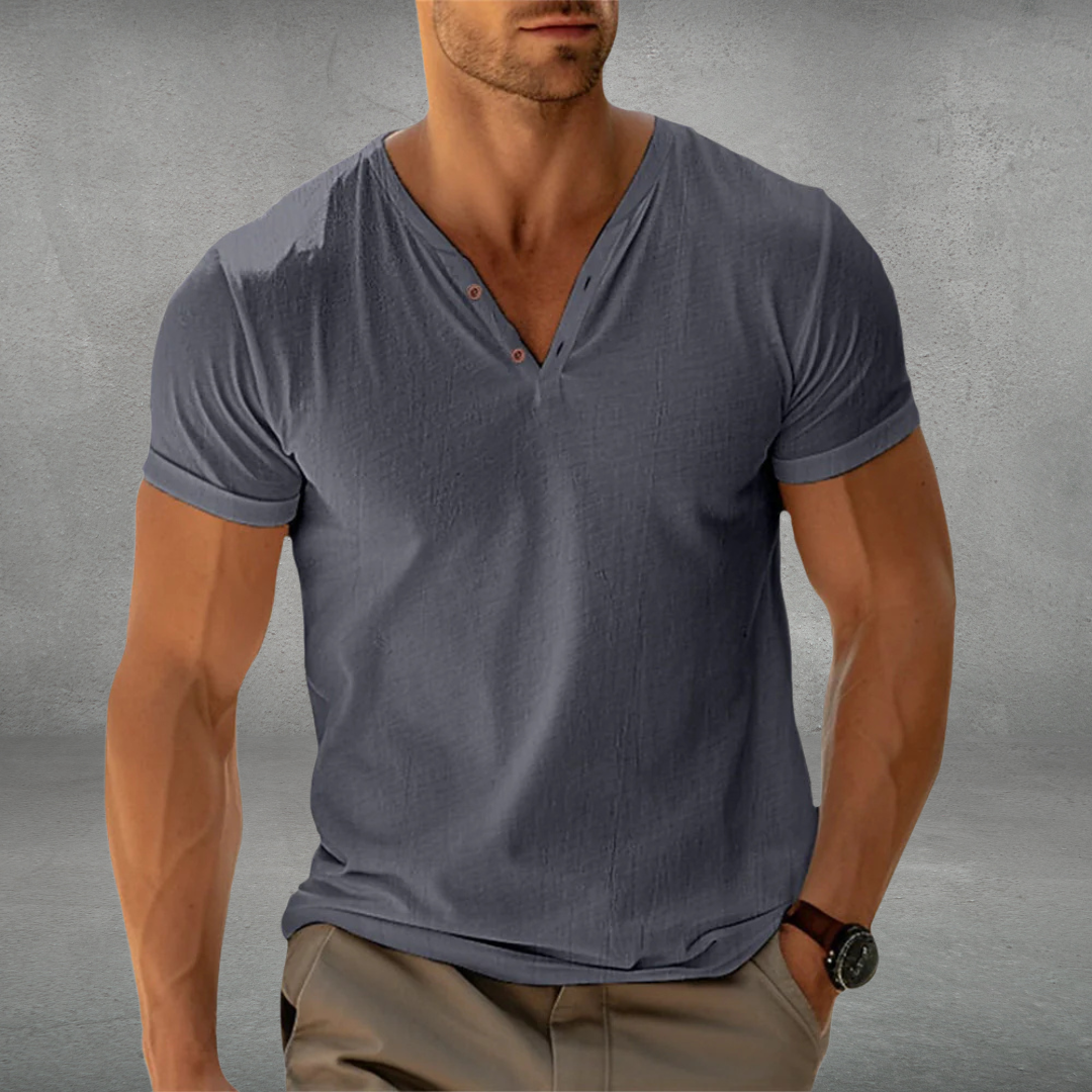Jonas - Casual V-hals med Komfort Stretch