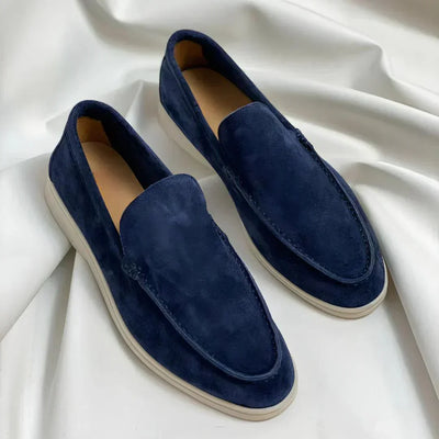 Emil - Stilrene loafers i ruskind-look