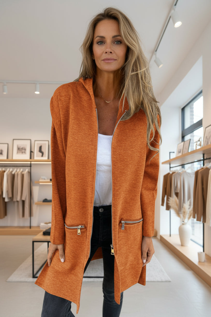 Cardigan med Lynlås – Enkel luksus møder hverdagskomfort