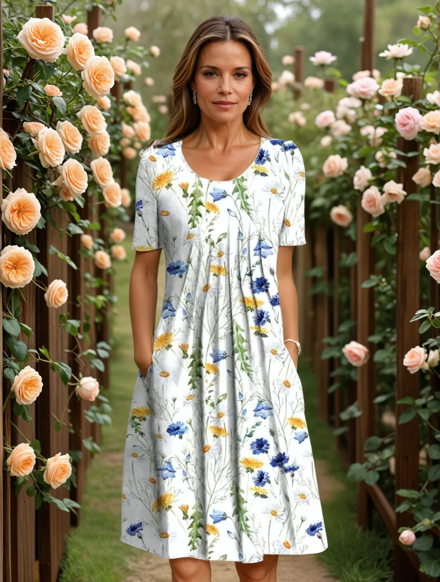Kirsten – Sommerkjole med blomster, der bringer minder frem