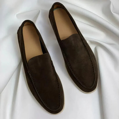Emil - Stilrene loafers i ruskind-look