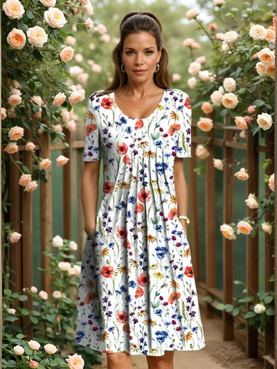 Kirsten – Sommerkjole med blomster, der bringer minder frem