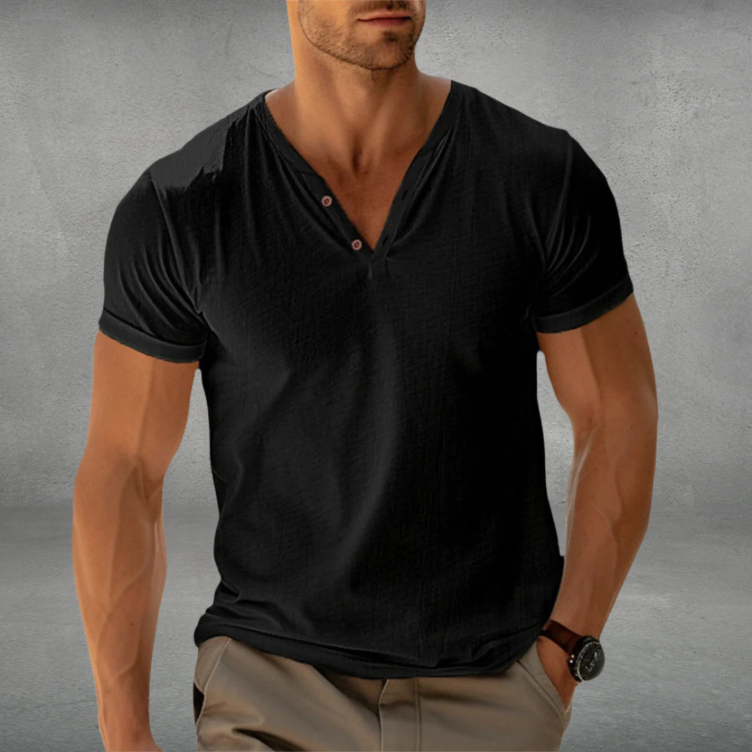 Jonas - Casual V-hals med Komfort Stretch