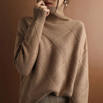 Rauten-Rullekravepullover – Raffineret varme med moderne stil