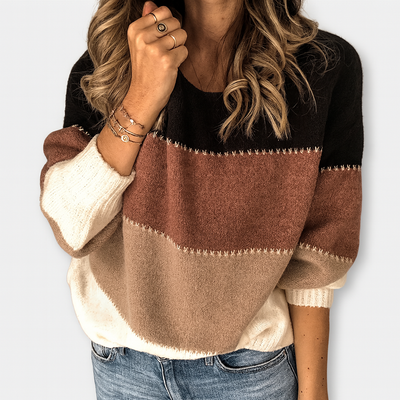 Colorblock Striktrøje – Afslappet Charme