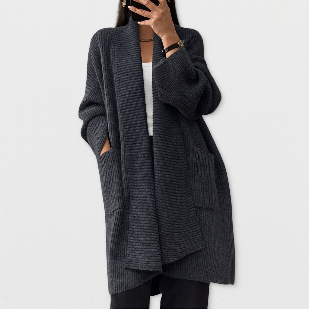 Mysig strikket cardigan – Afslappet neutral stil