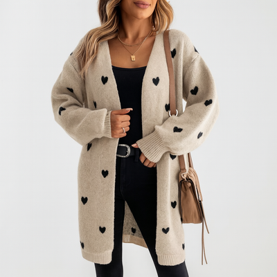 Herzprint Cardigan – Behagelig charme med et legende touch