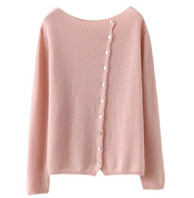 Mysig antracitfarvet cardigan med knapper – Ukompliceret elegance